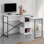 Decortieliving - Badau Multi Purpose Working Table – Modern 2-in-1 Desk with Storage for Home Office or Study