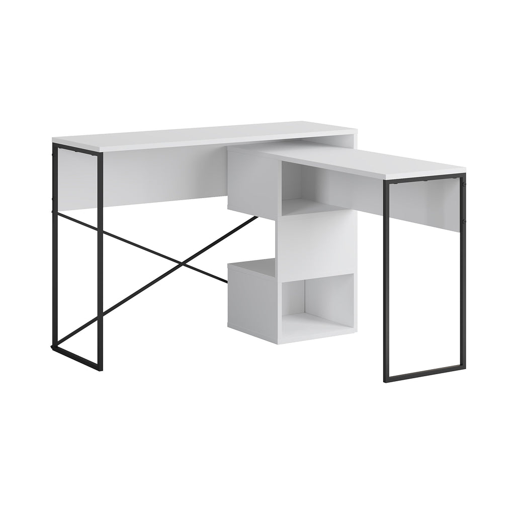 Decortieliving - Badau Multi Purpose Working Table – Modern 2-in-1 Desk with Storage for Home Office or Study