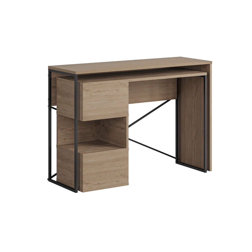 Decortieliving - Badau Multi Purpose Working Table – Modern 2-in-1 Desk with Storage for Home Office or Study