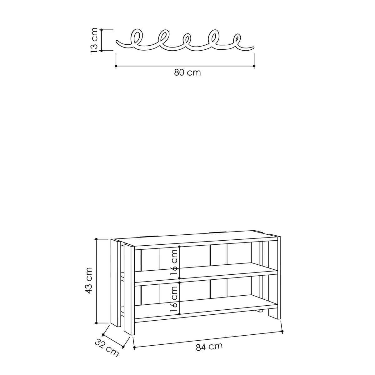 Decortieliving - Tono Modern Shoe Rack With Hanger
