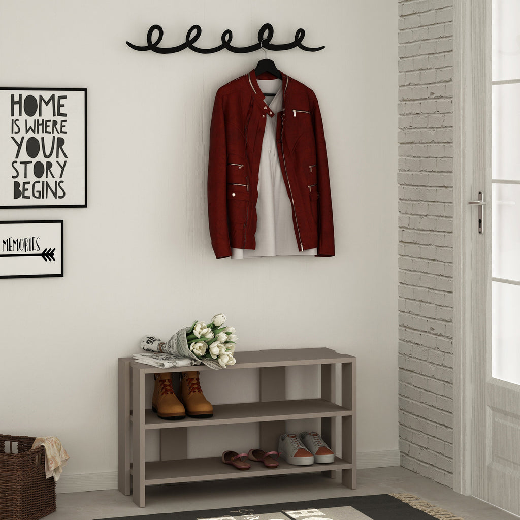 Decortieliving - Tono Modern Shoe Rack With Hanger
