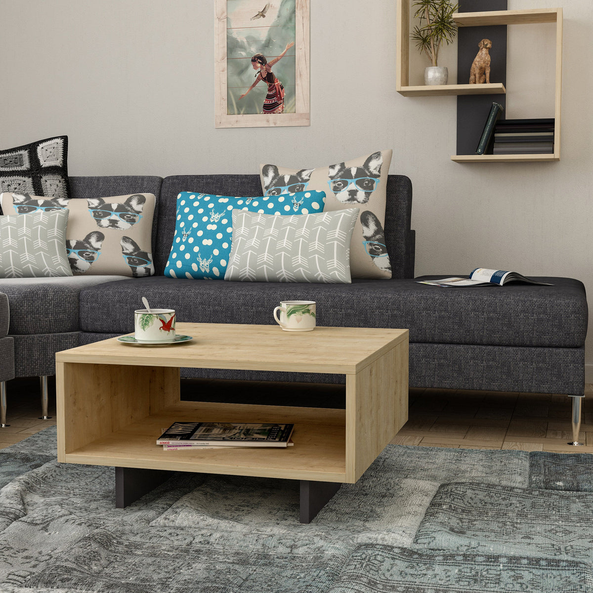 Decortieliving - Hola Modern Coffee Table Multipurpose H 32cm