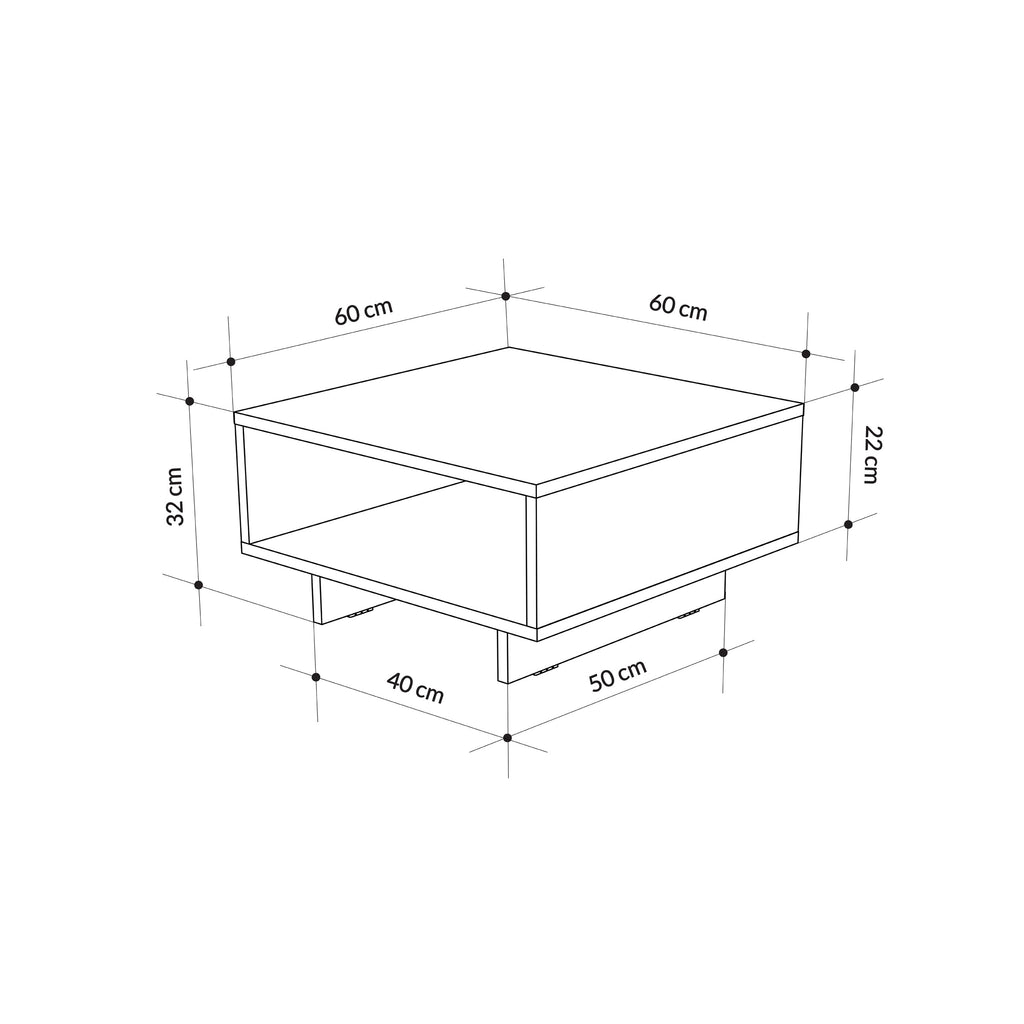 Decortieliving - Hola Modern Coffee Table Multipurpose H 32cm
