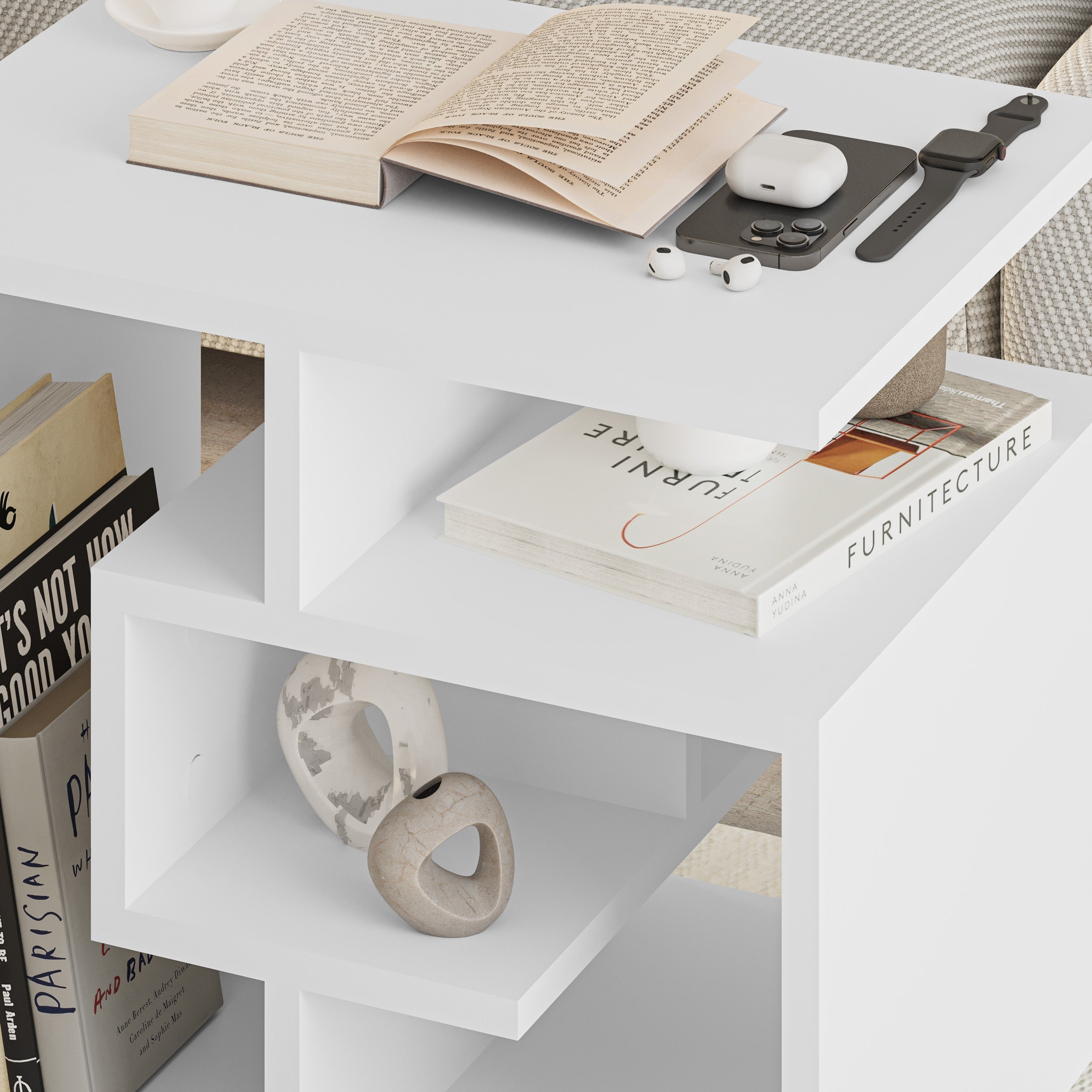 Decortieliving - Labirent Modern Coffee Table Multipurpose H 45cm
