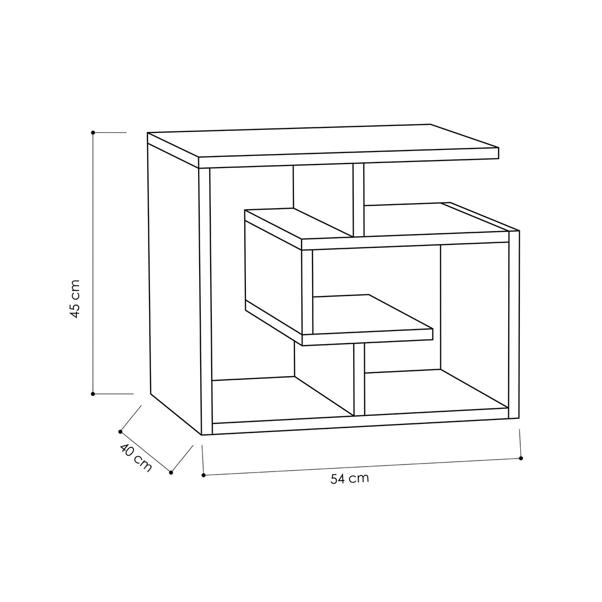Decortieliving - Labirent Modern Coffee Table Multipurpose H 45cm