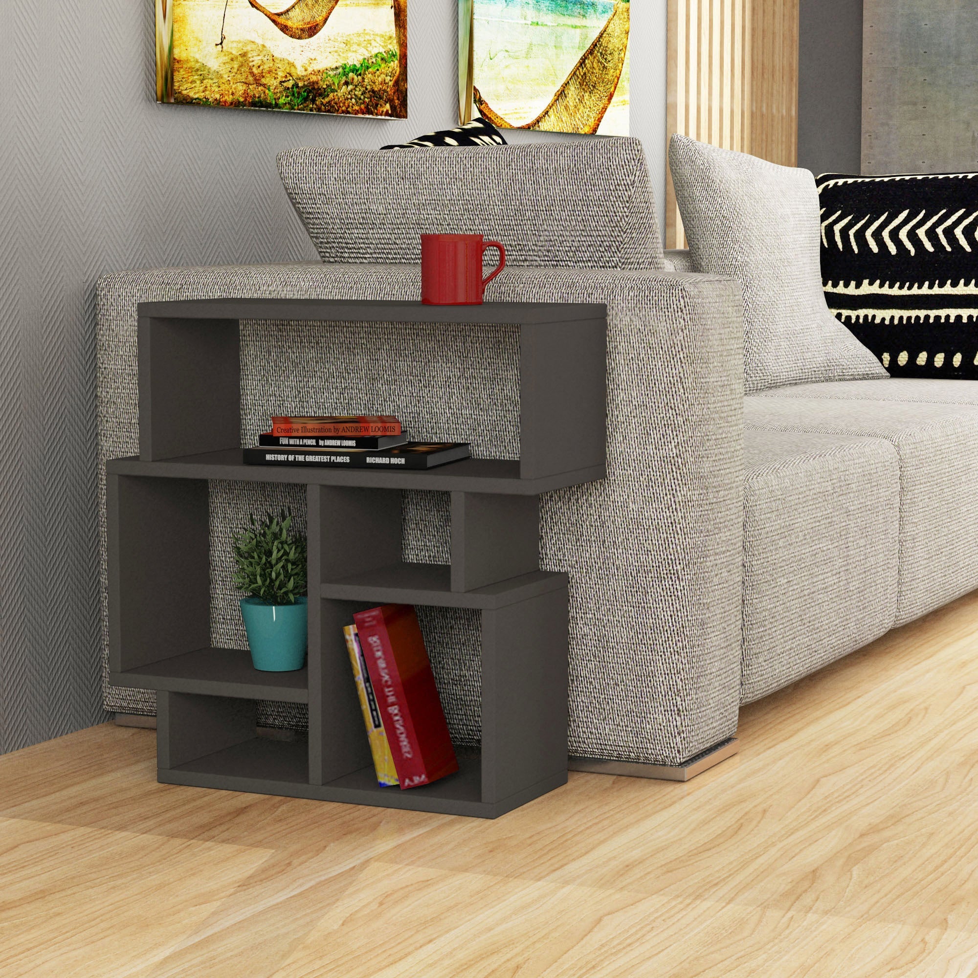 Decortieliving - Karma Modern Side End Table Multipurpose With Creativeness H 60.5cm