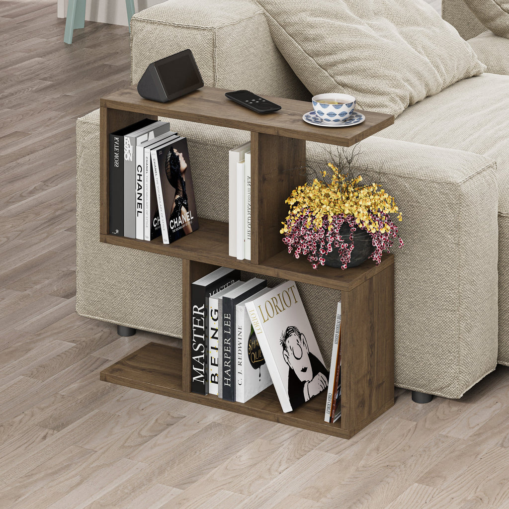 Decortieliving - Homemania Modern Side Table with 4 Open Shelves