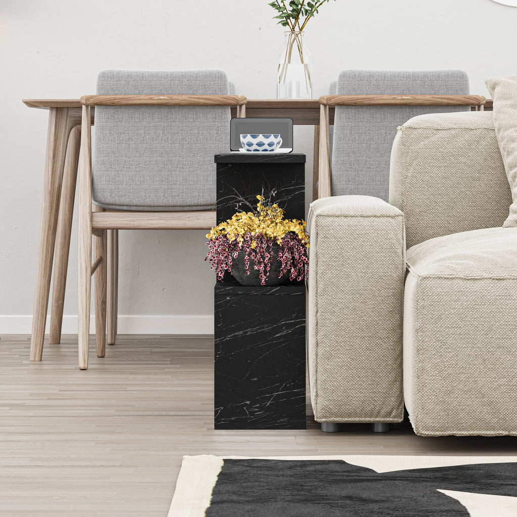 Decortieliving - Homemania Modern Side Table with 4 Open Shelves