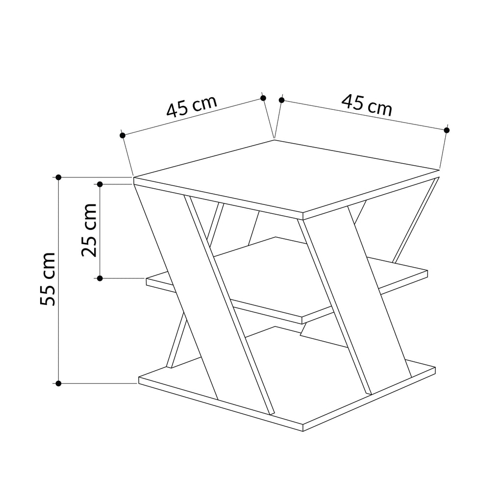 Decortieliving - Cyclo Modern Coffee Table Multipurpose H 55cm