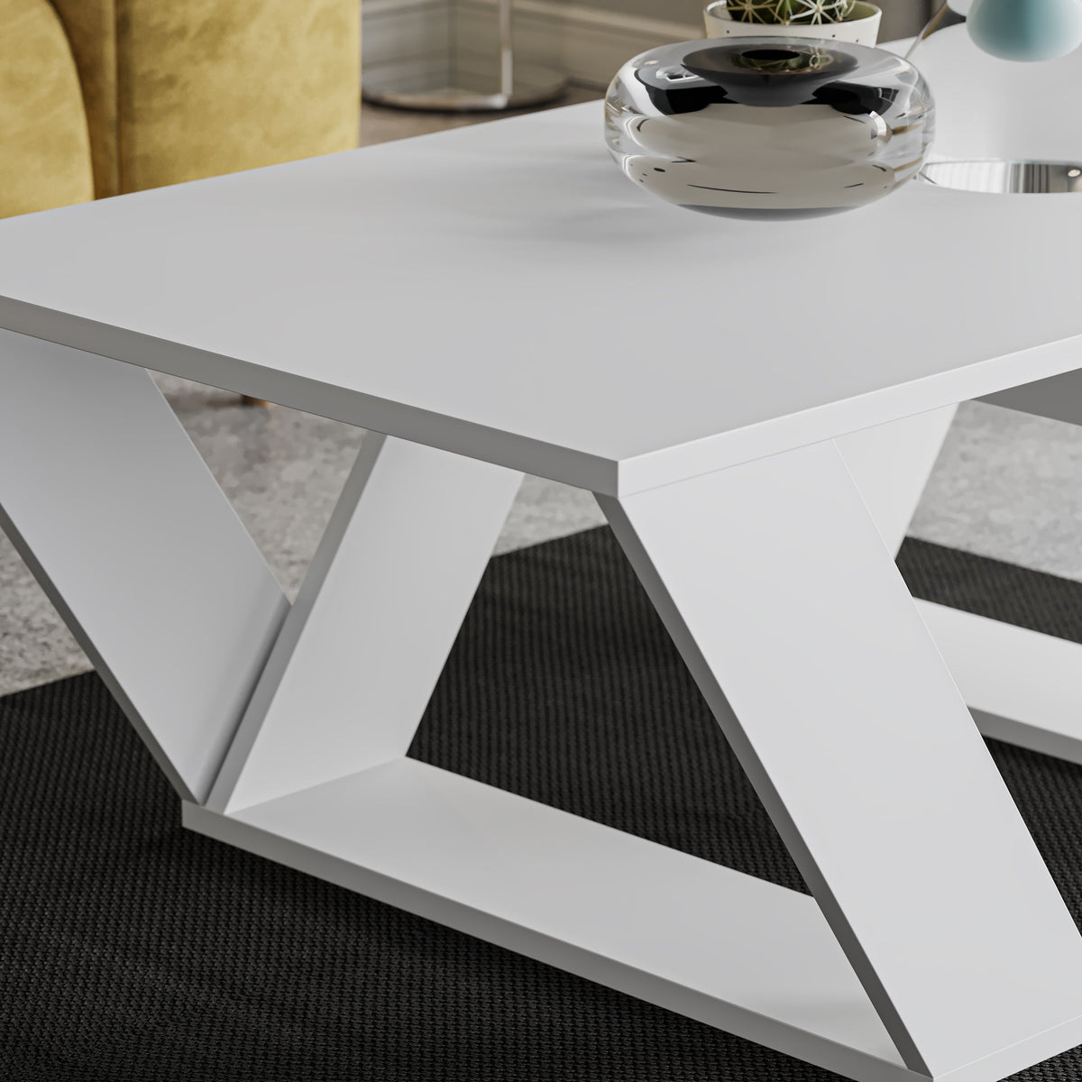 Decortieliving - Pipra Modern Coffee Table Multipurpose H 40cm