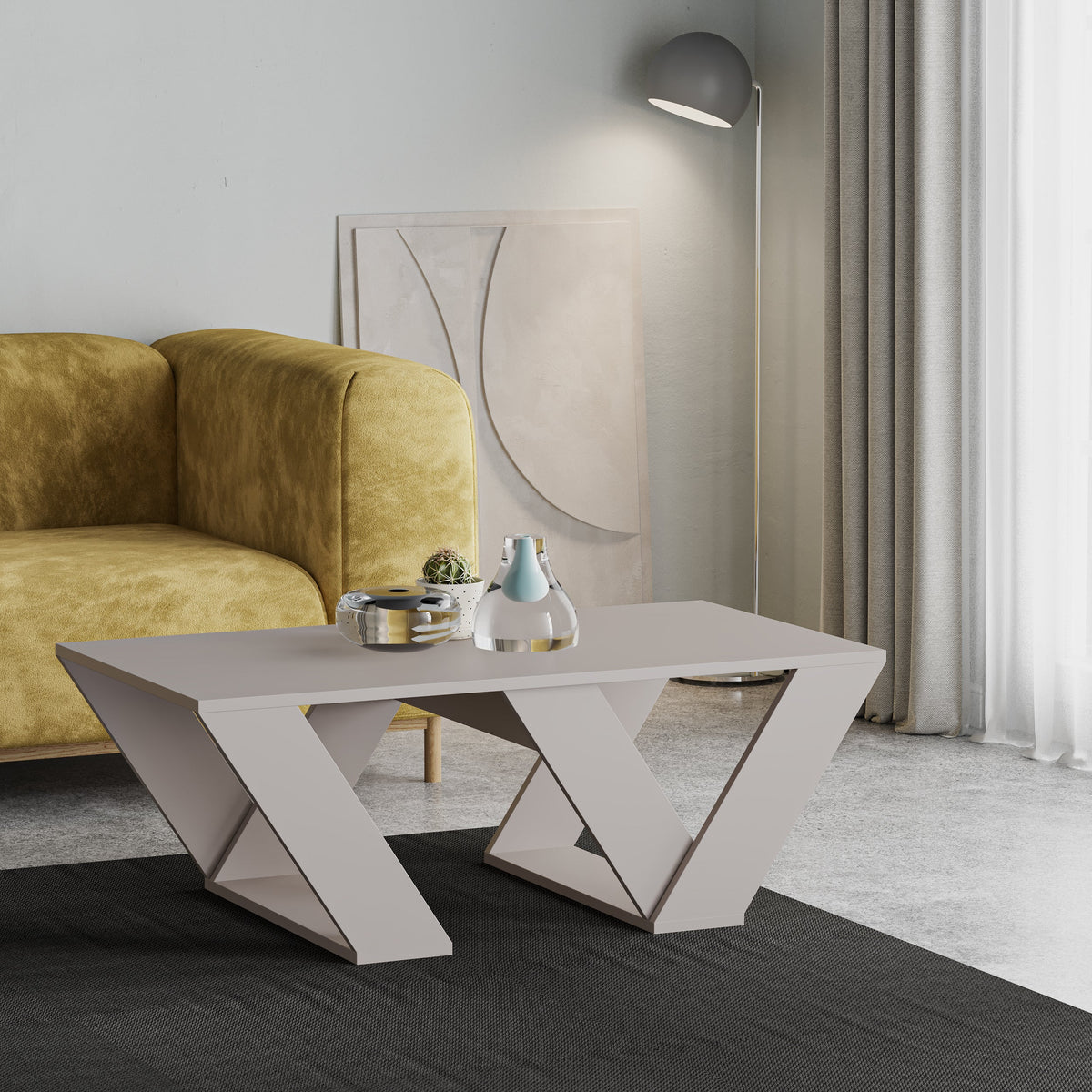 Decortieliving - Pipra Modern Coffee Table Multipurpose H 40cm