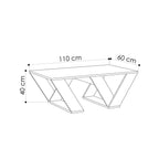 Decortieliving - Pipra Modern Coffee Table Multipurpose H 40cm