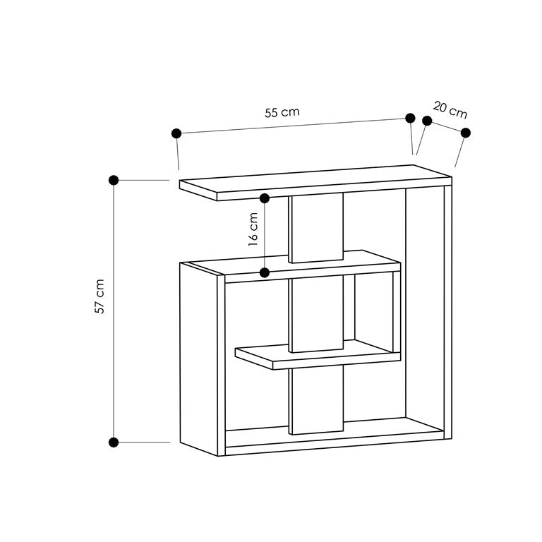 Decortieliving - Saly Modern Side End Table Multipurpose With Creativeness H 57cm 3 Tier