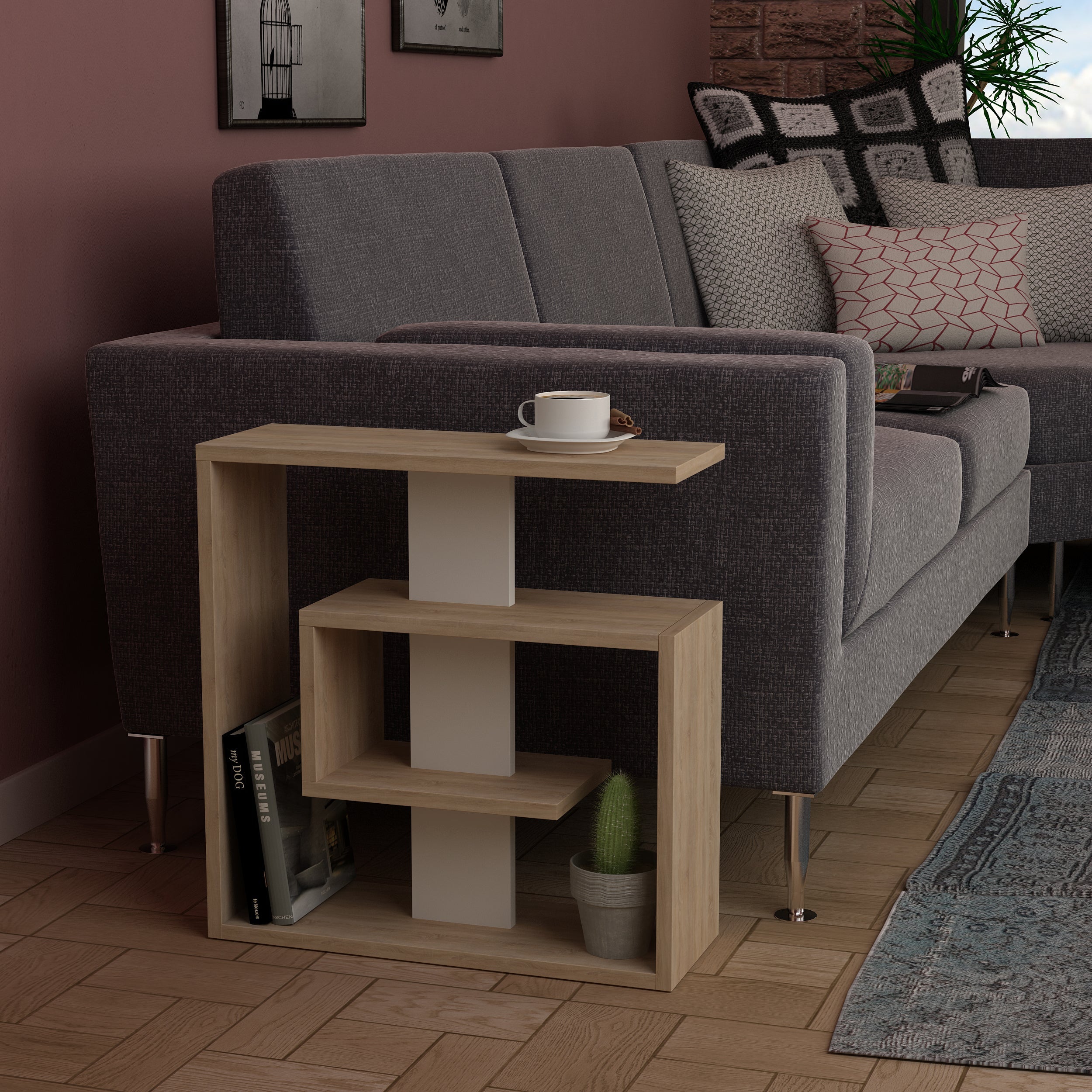 Decortieliving - Saly Modern Side End Table Multipurpose With Creativeness H 57cm 3 Tier