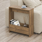 Decortieliving - Simpi Side Table with Magazine Rack – Compact Modern End Table for Small Spaces