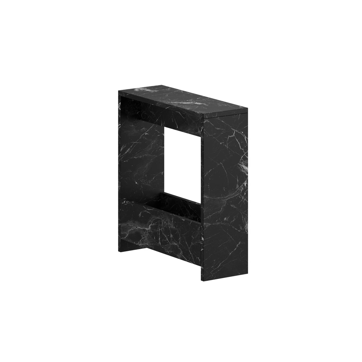Decortieliving - Simpi Side Table with Magazine Rack – Compact Modern End Table for Small Spaces
