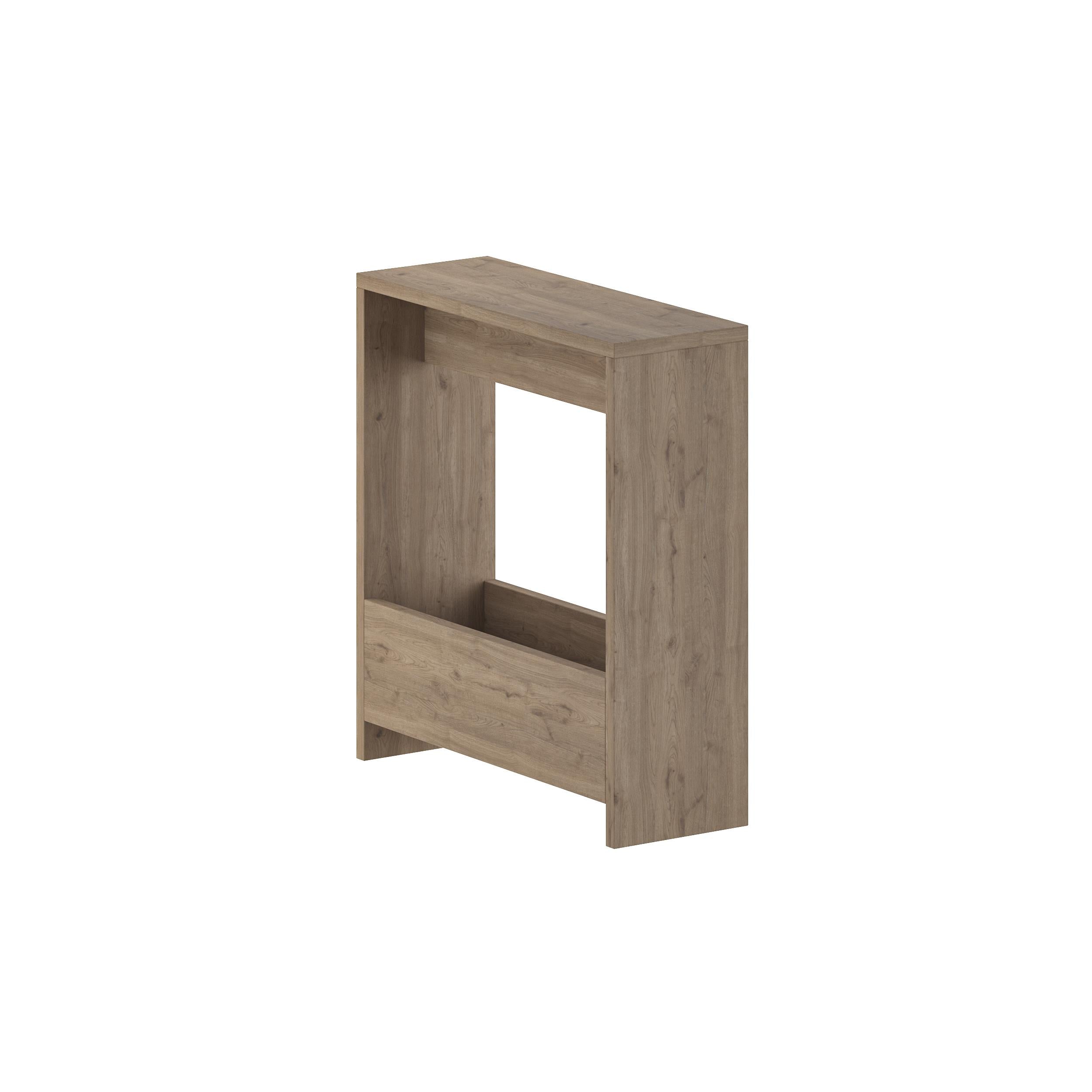 Decortieliving - Simpi Side Table with Magazine Rack – Compact Modern End Table for Small Spaces