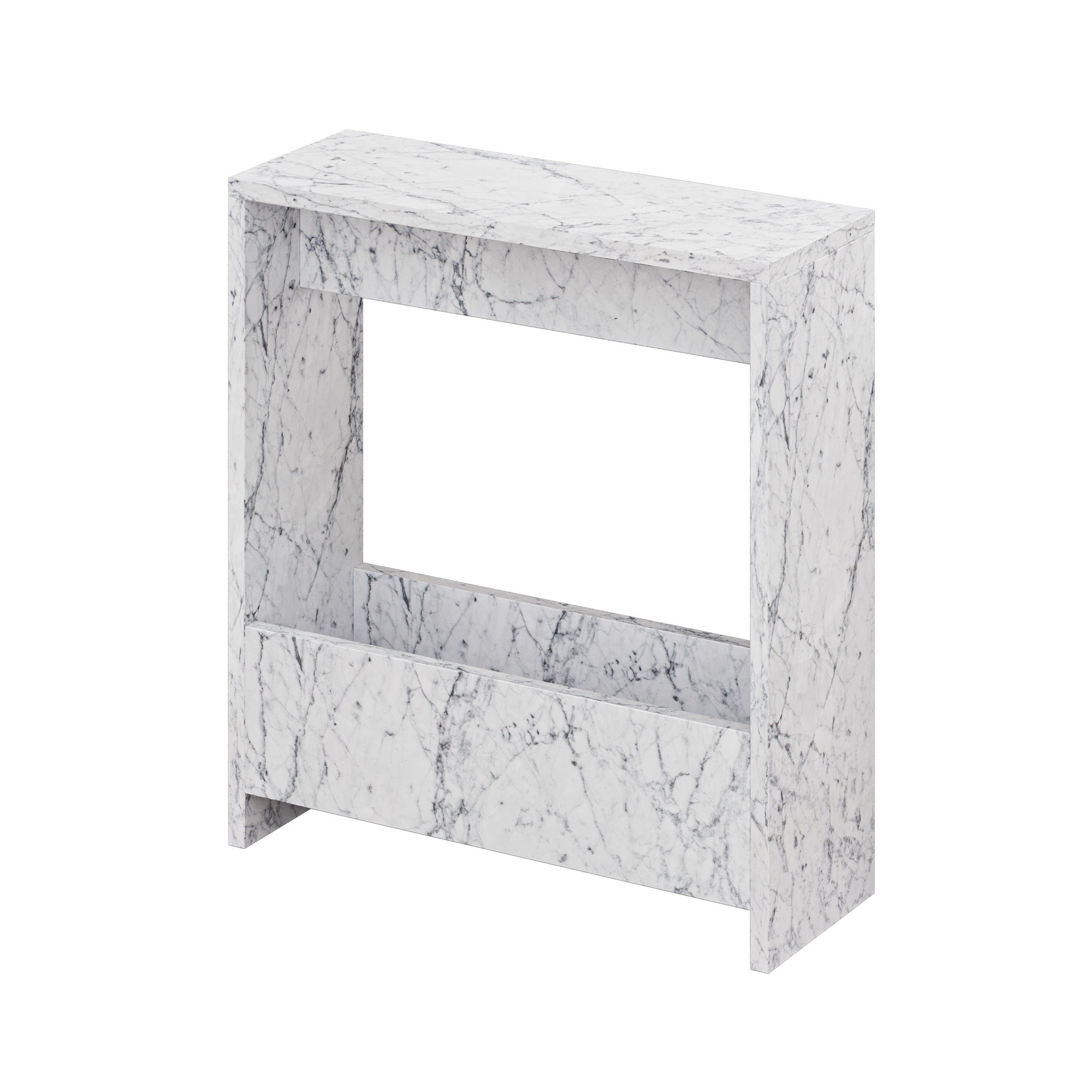 Decortieliving - Simpi Side Table with Magazine Rack – Compact Modern End Table for Small Spaces