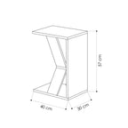 Decortieliving - Naze Modern C Shape Table Multipurpose H 57cm