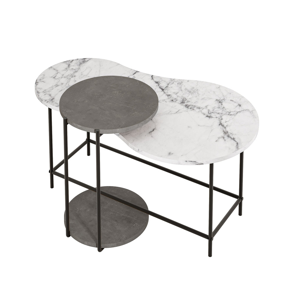 Table basse gigogne Cuddle - Ensemble moderne de 2 pièces