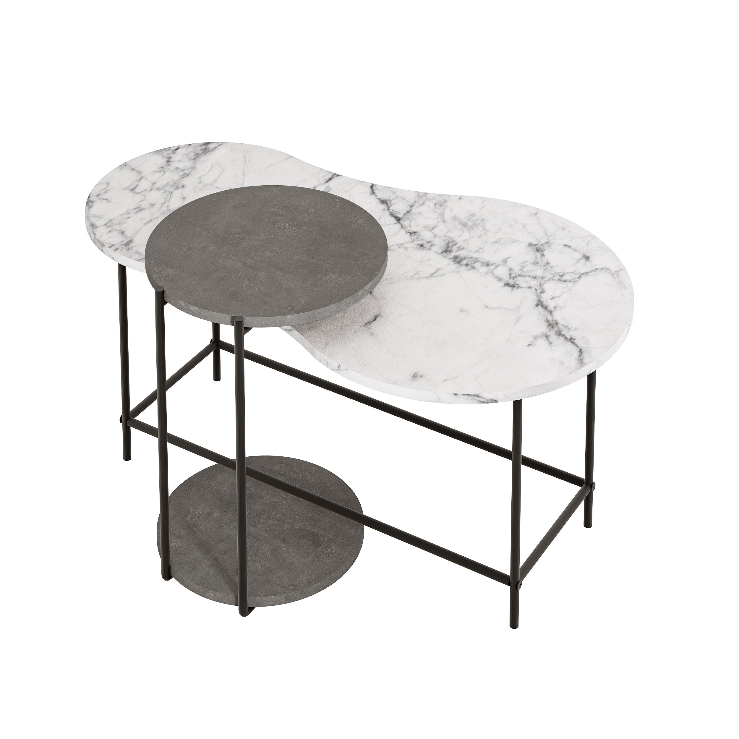 Table basse gigogne Cuddle - Ensemble moderne de 2 pièces