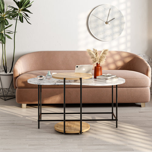 Table basse gigogne Cuddle - Ensemble moderne de 2 pièces