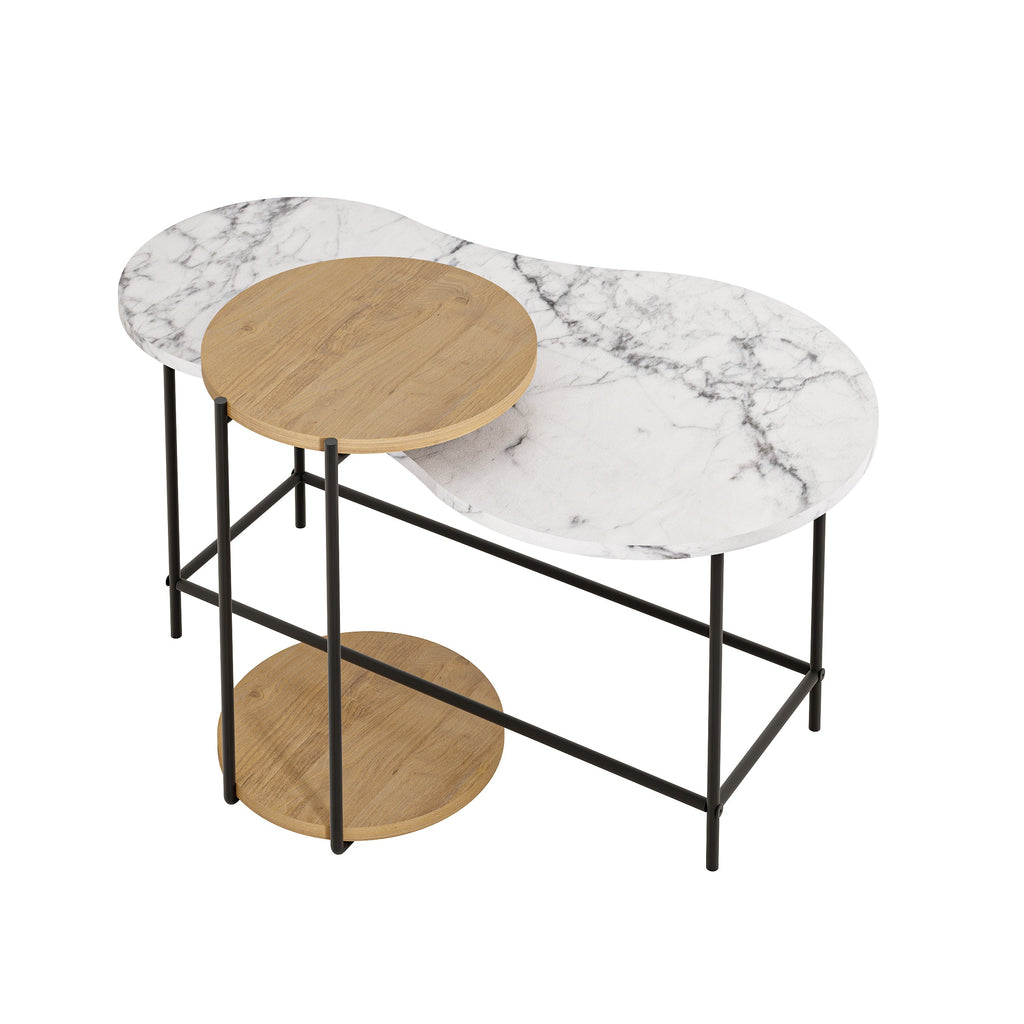 Table basse gigogne Cuddle - Ensemble moderne de 2 pièces