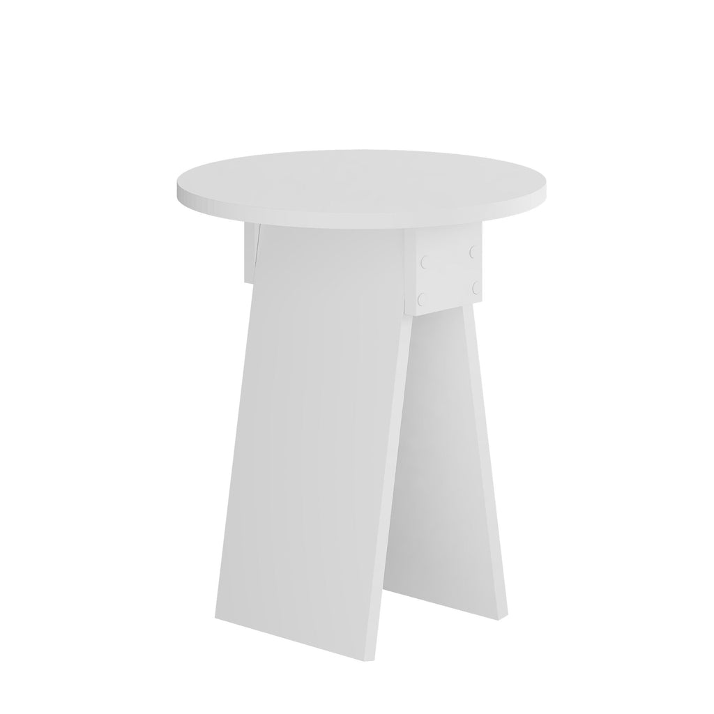 Decortieliving - Chen Side Table – Modern Round Accent Table for Living Room, Bedroom or Entryway