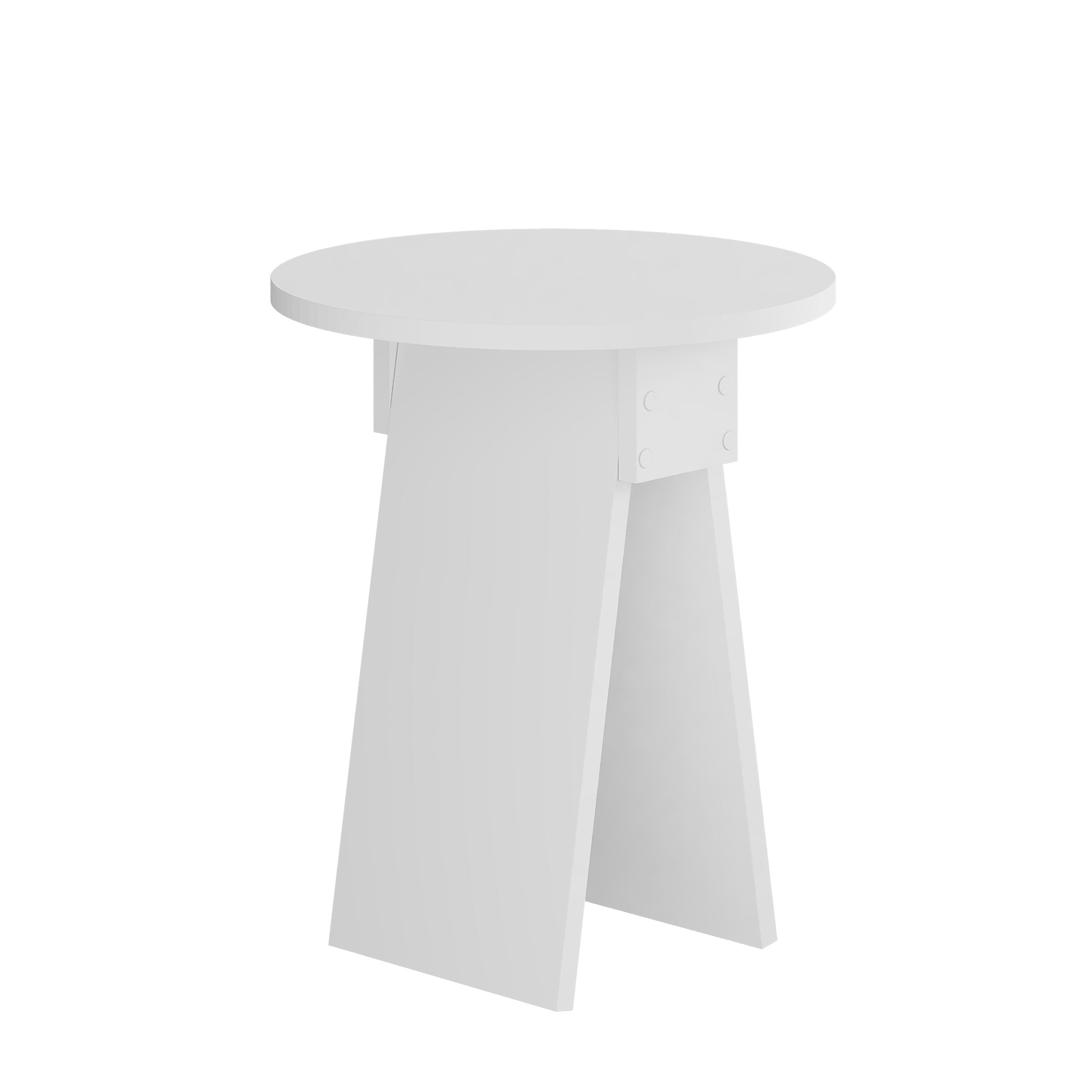 Decortieliving - Chen Side Table – Modern Round Accent Table for Living Room, Bedroom or Entryway