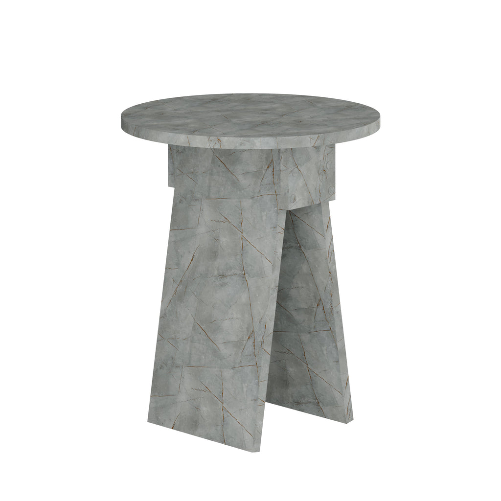 Decortieliving - Chen Side Table – Modern Round Accent Table for Living Room, Bedroom or Entryway