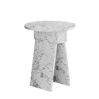 Decortieliving - Chen Side Table – Modern Round Accent Table for Living Room, Bedroom or Entryway