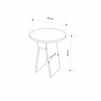 Decortieliving - Chen Side Table – Modern Round Accent Table for Living Room, Bedroom or Entryway
