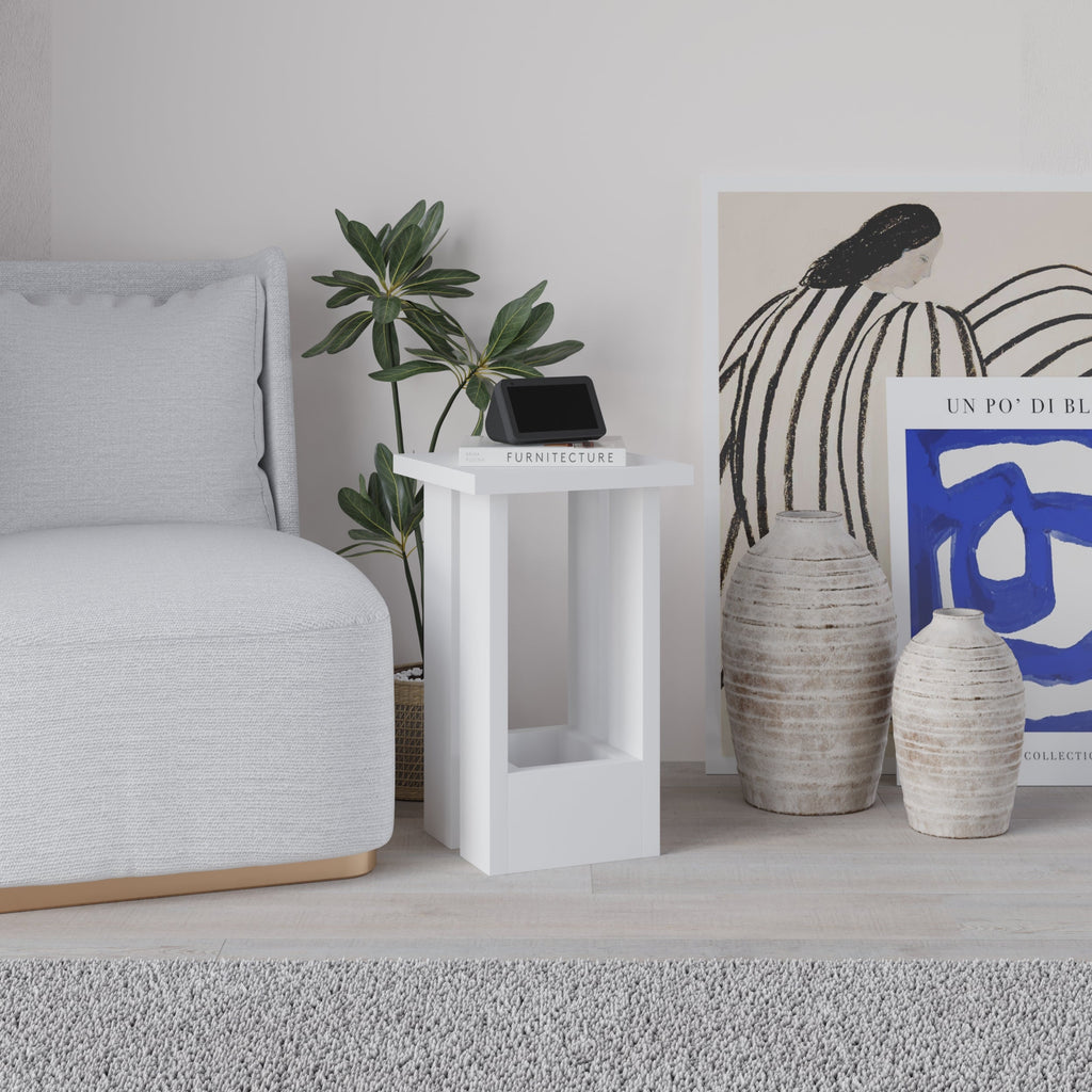 Decortieliving - Tasos Side Table – Modern Compact Side Table for Bedside & Sofa