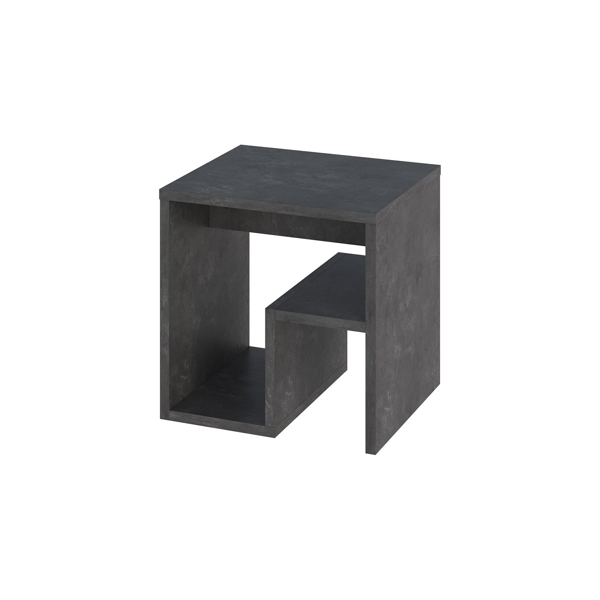 Decortieliving - Bon Side Table with Magazine Rack – Compact Modern End Table for Small Spaces
