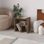 Decortieliving - Bon Side Table with Magazine Rack – Compact Modern End Table for Small Spaces