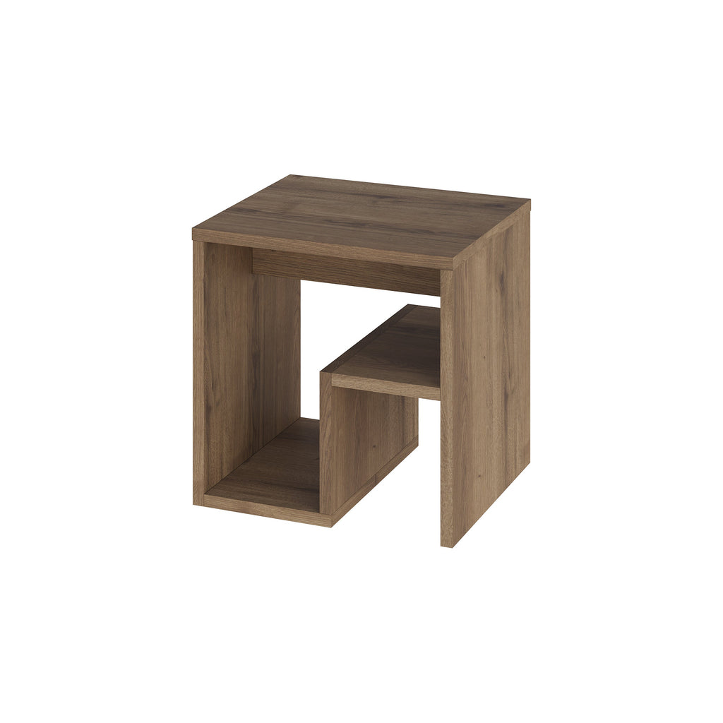 Decortieliving - Bon Side Table with Magazine Rack – Compact Modern End Table for Small Spaces