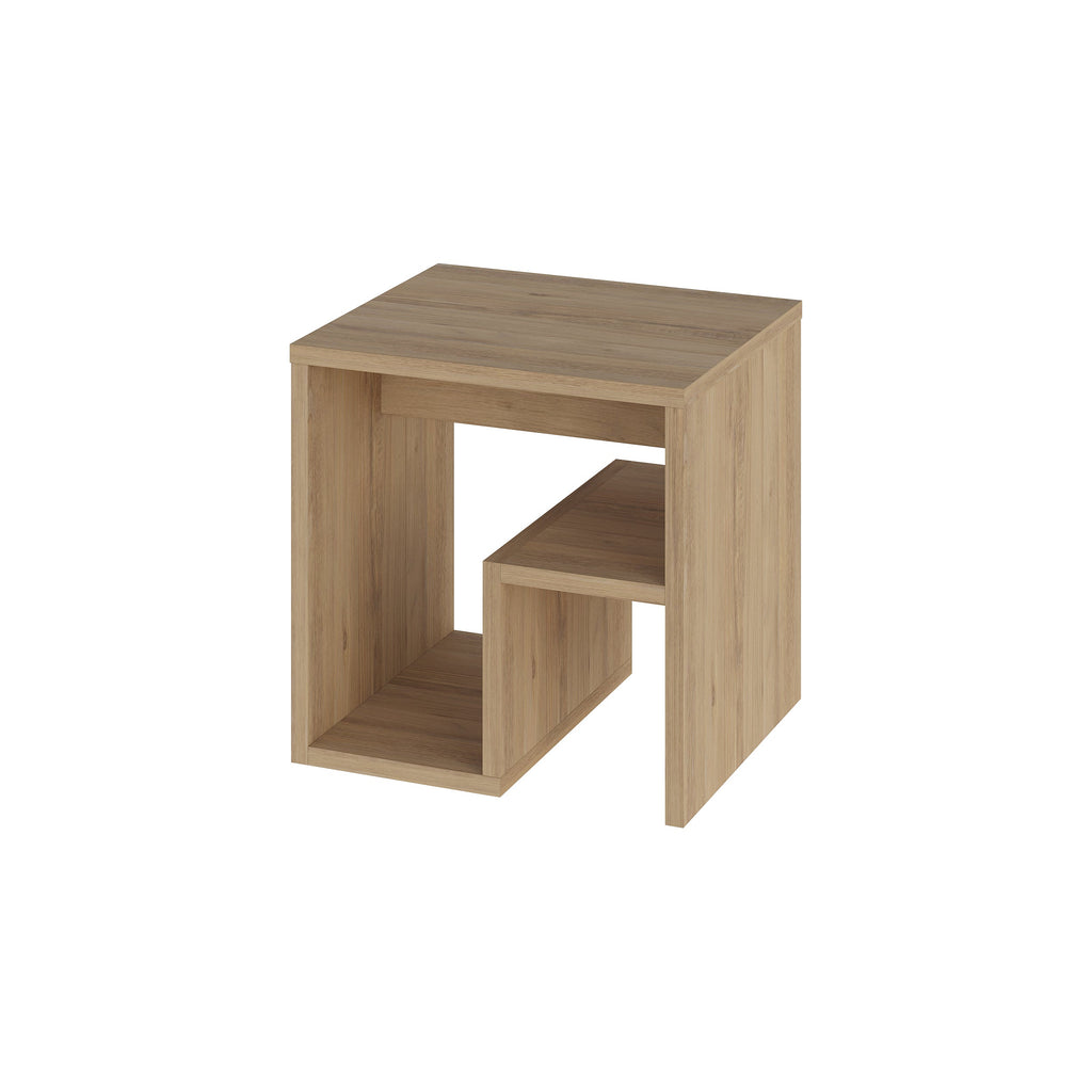 Decortieliving - Bon Side Table with Magazine Rack – Compact Modern End Table for Small Spaces