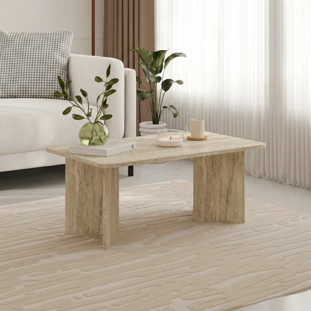 Decortieliving - Sam Modern Radius Coffee Table - 60x100 cm