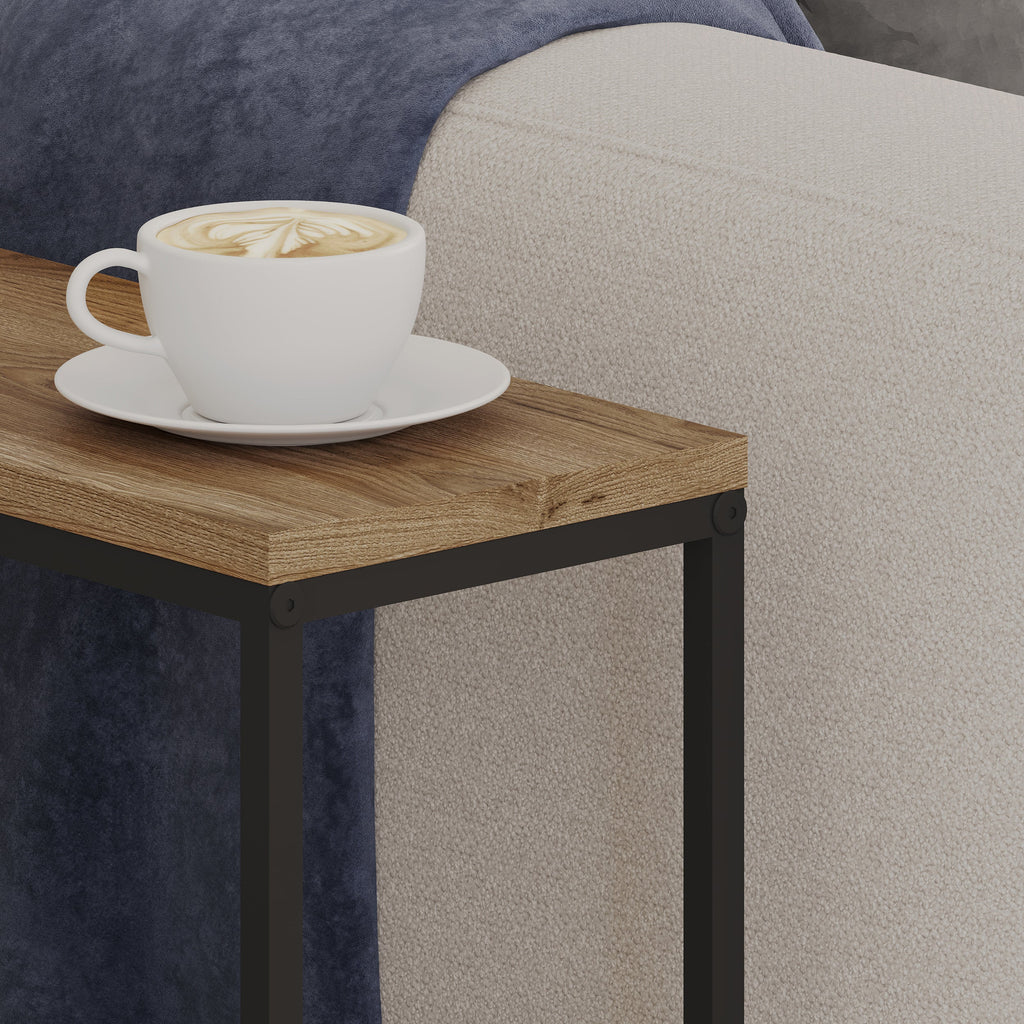 Table d'appoint Lido Slim – Chêne et Noir