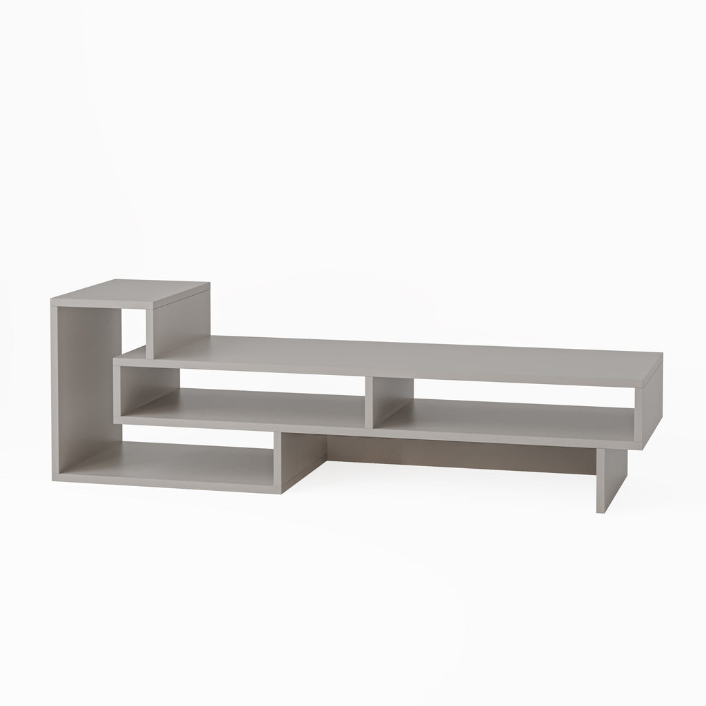 Decortieliving - Tetra Modern TV Stand Multimedia Centre TV Unit With Shelves 136.5cm