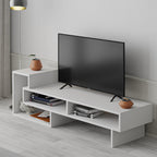 Decortieliving - Tetra Modern TV Stand Multimedia Centre TV Unit With Shelves 136.5cm