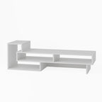 Decortieliving - Tetra Modern TV Stand Multimedia Centre TV Unit With Shelves 136.5cm