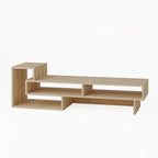Decortieliving - Tetra Modern TV Stand Multimedia Centre TV Unit With Shelves 136.5cm