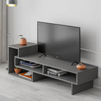Decortieliving - Tetra Modern TV Stand Multimedia Centre TV Unit With Shelves 136.5cm
