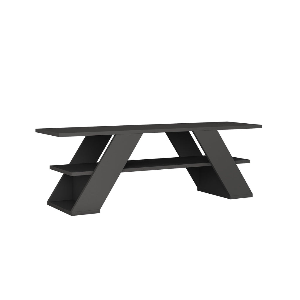 Decortieliving - Farfalla Modern TV Stand Multimedia Centre TV Unit With Shelves 120cm