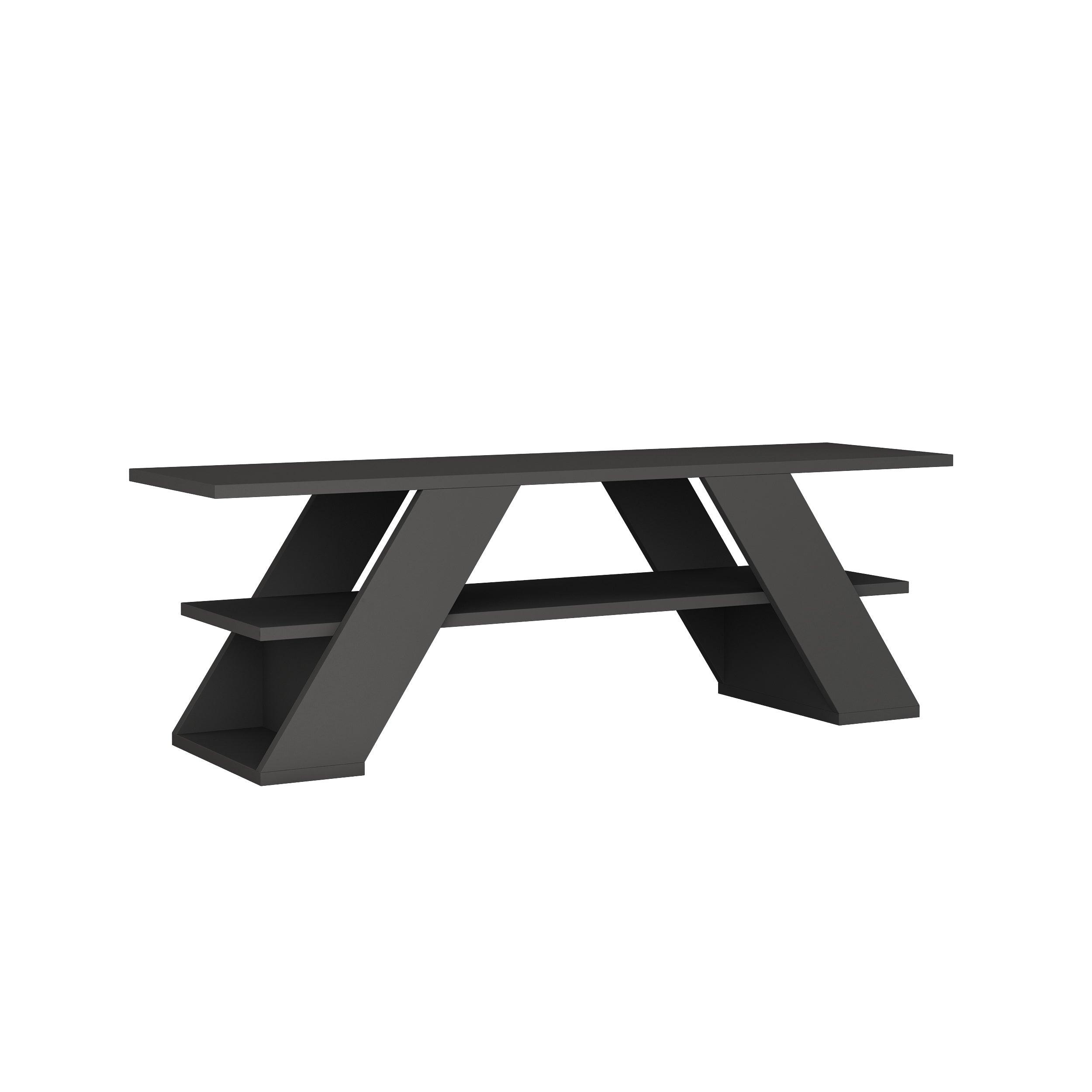 Decortieliving - Farfalla Modern TV Stand Multimedia Centre TV Unit With Shelves 120cm