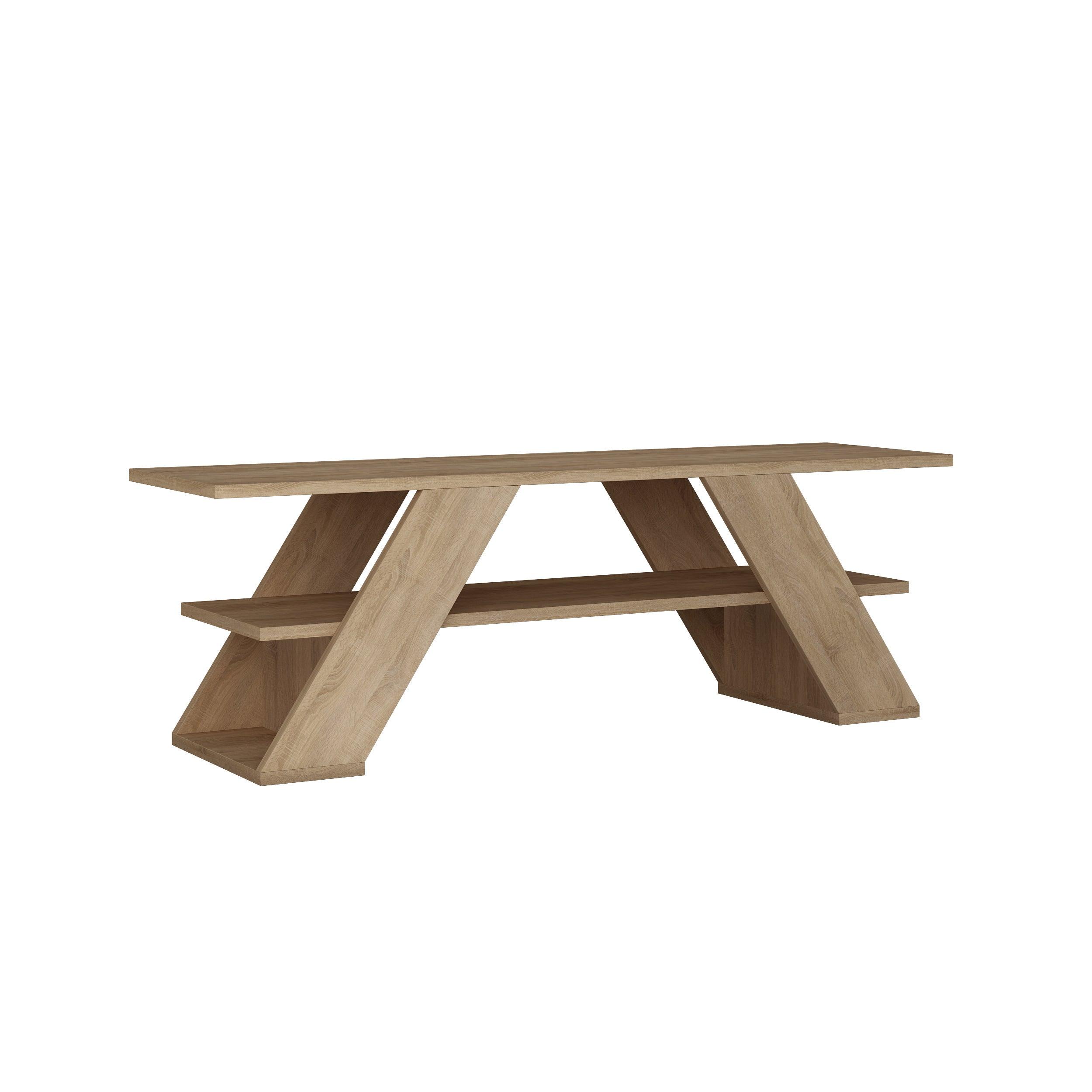 Decortieliving - Farfalla Modern TV Stand Multimedia Centre TV Unit With Shelves 120cm