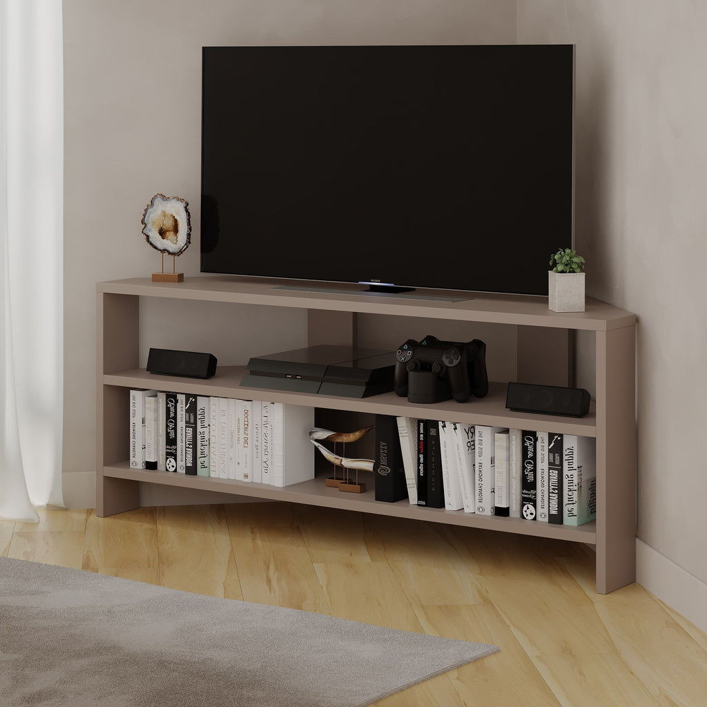 Decortieliving - Thales Corner Modern TV Stand Multimedia Centre Corner 110cm