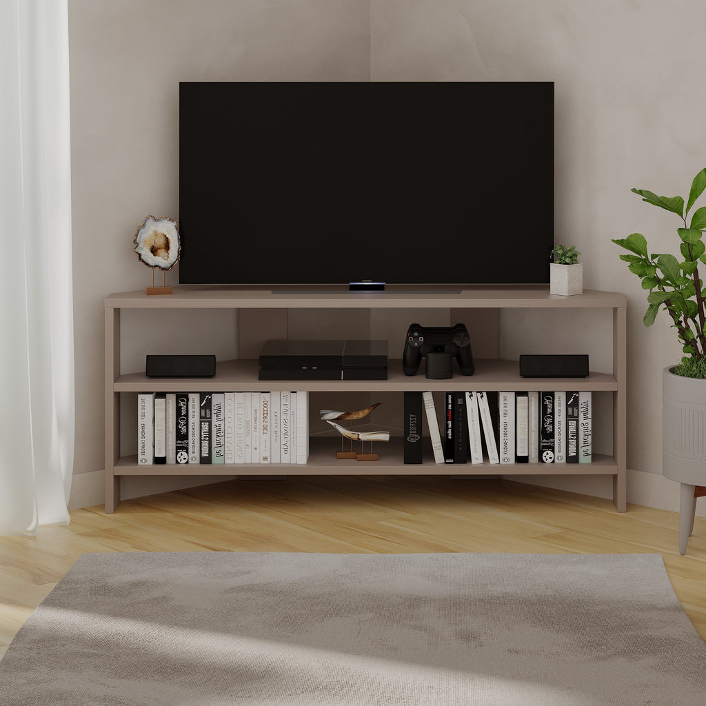 Decortieliving - Thales Corner Modern TV Stand Multimedia Centre Corner 110cm