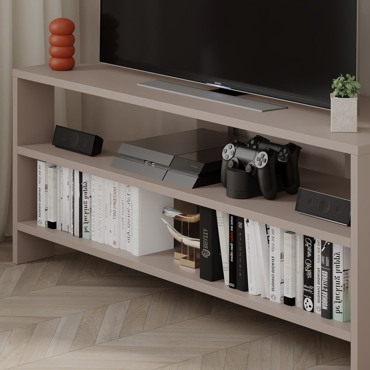 Decortieliving - Thales Corner Modern TV Stand Multimedia Centre Corner 110cm